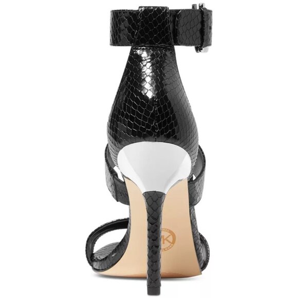Michael Kors Womens Amal Dress Heels Sandals Black with Crome Accent Size 10 NEW - Picture 3 of 4